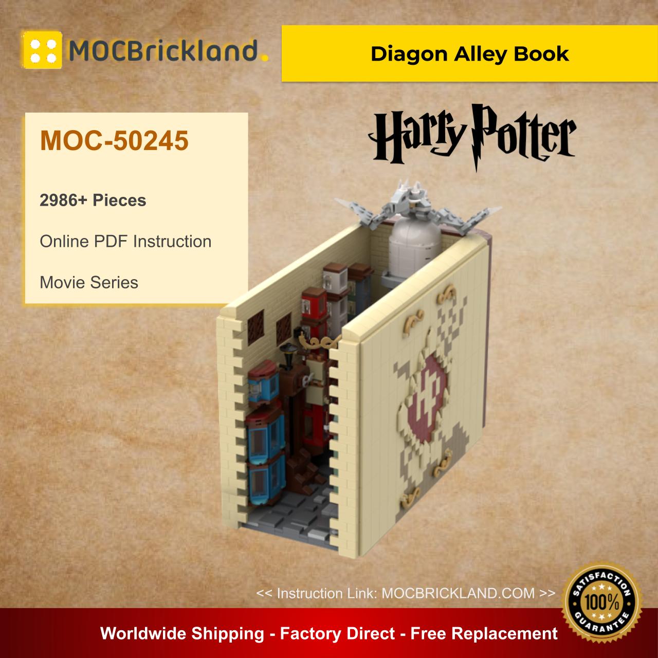 Diagon Alley Book MOC 50245 Movie Designed By Gabizon With 2986 Pieces Diagon Alley Book MOC 50245 Movie Designed By Gabizon With 2986 Pieces