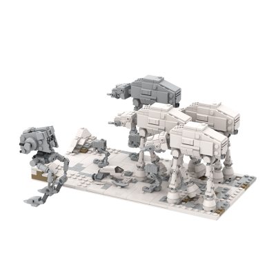 Battle Of HOTH : ATTACK Star Wars MOC-65500 by jellco WITH 936 PIECES