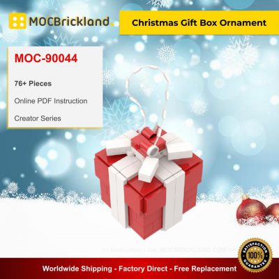 Christmas Gift Box Ornament MOC 90044 Creator By Mocbrickland With 76 Pieces