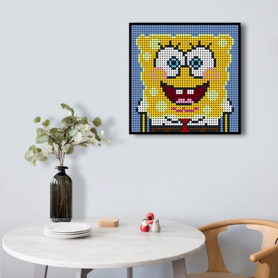 SpongeBob Pixel Art Movie MOC-90137 with 2304 pieces
