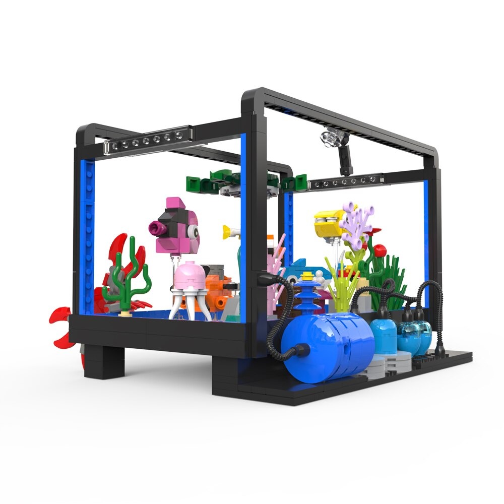 Marine Life Fish Tank MOC-89562 Creator With 500 Pieces