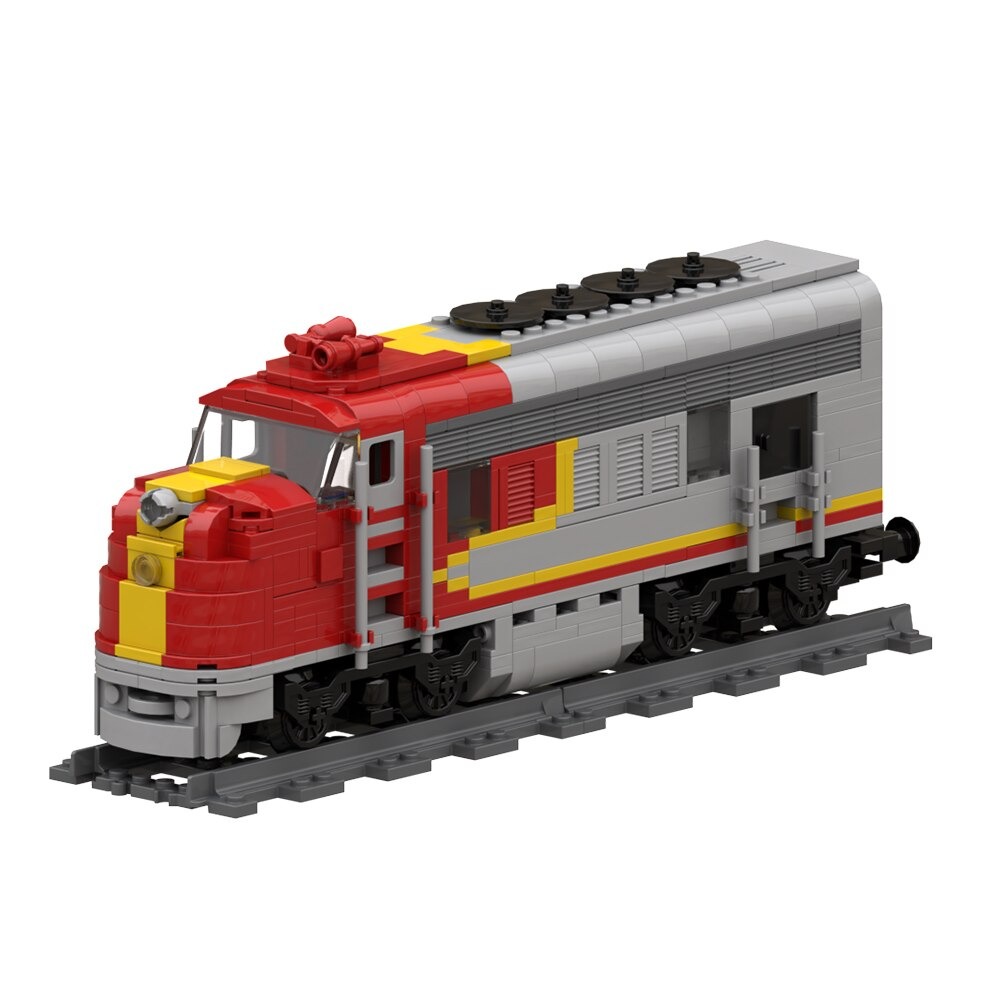 Santa Fe Super Chief Trains-Heavy Duty Passenger Locomotive MOC-54251 Technic With 570 Pieces