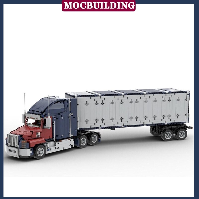 Blue Truck & Trainer Transport MOC-89575 Technic With 4070 Pieces