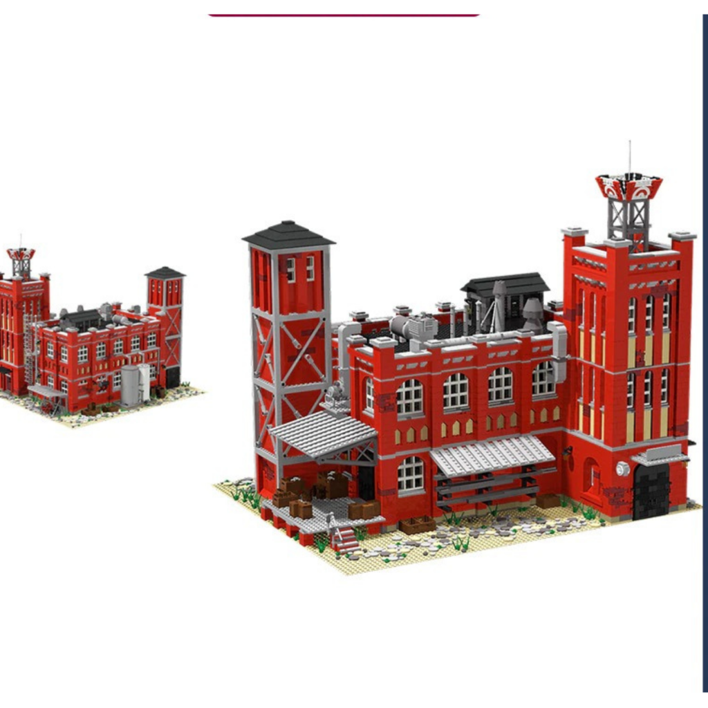 Big Old Red Factory MOC-60989 Modular Building With 7329 Pieces