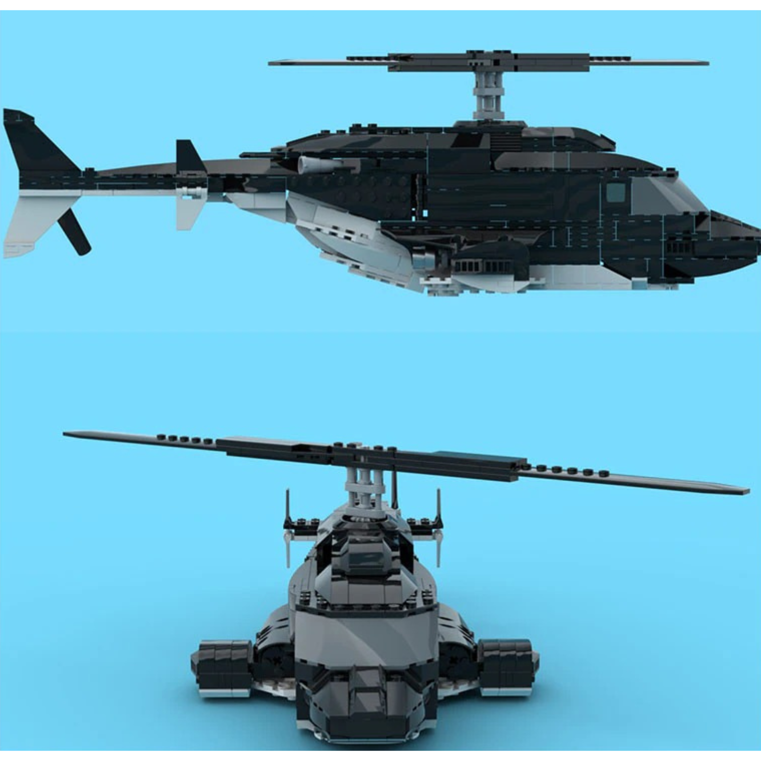 LEGO MOC Airwolf (Supercopter in France) by lusluslus@hotmail.com