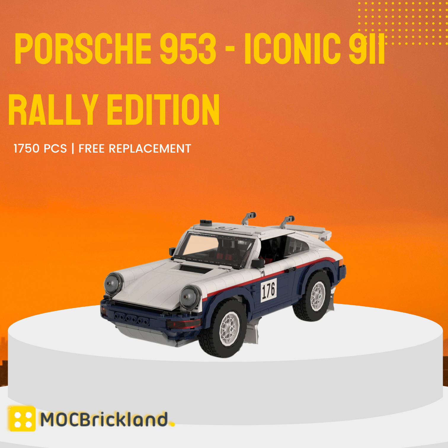 Porsche 953 - Iconic 911 Rally Edition MOC-96648 Technic With 1750 Pieces