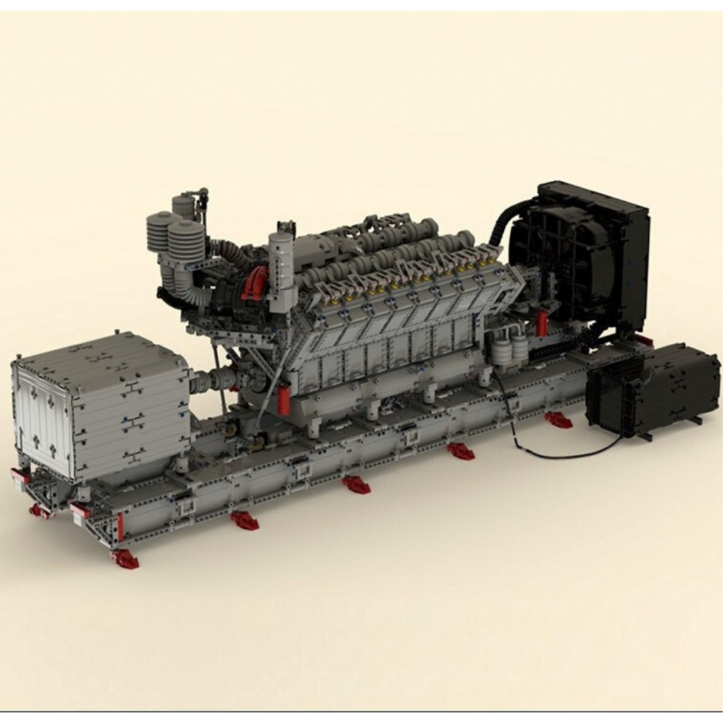Emergency V16 Diesel Generator MOC-71783 Technic With 8144 Pieces
