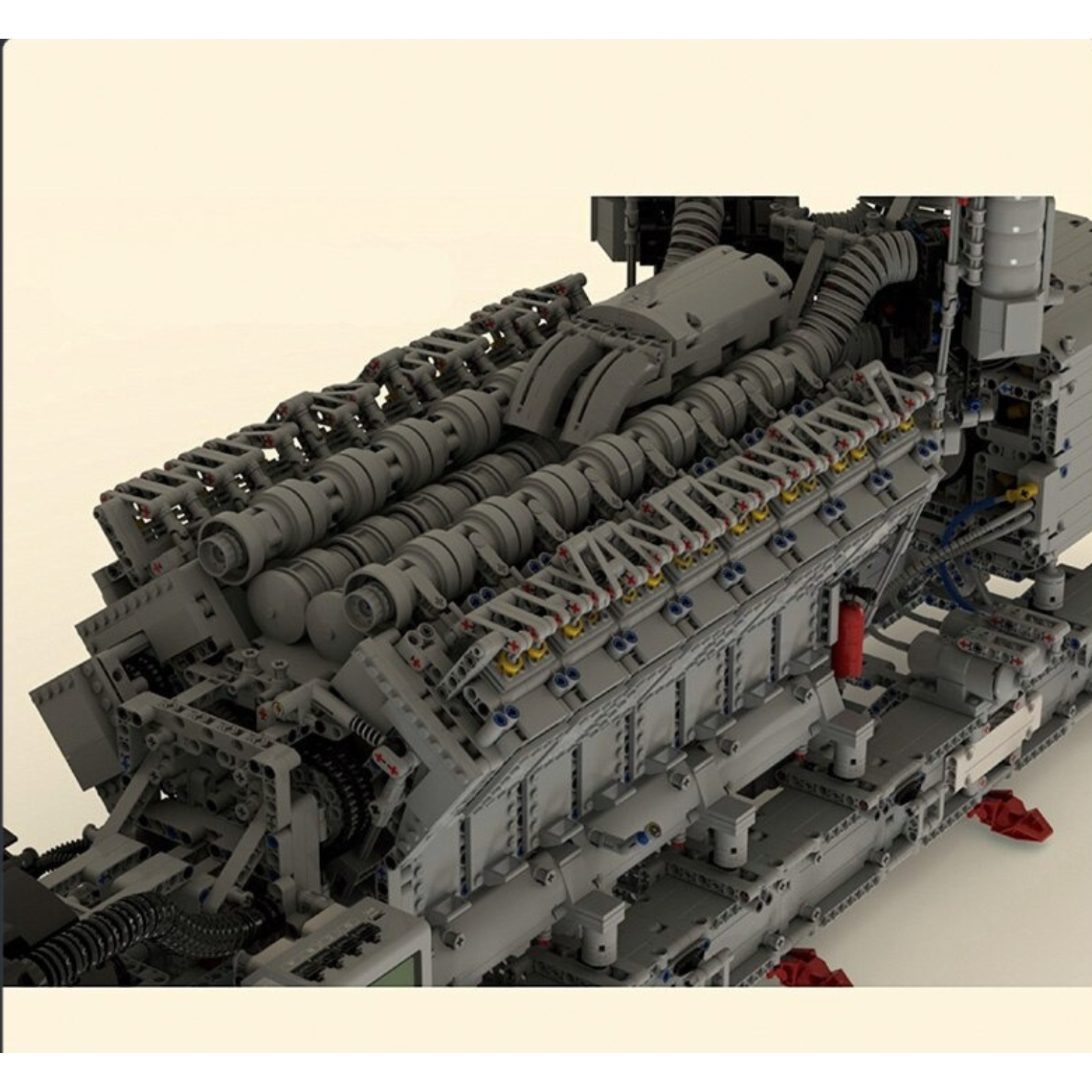 Emergency V16 Diesel Generator MOC-71783 Technic With 8144 Pieces