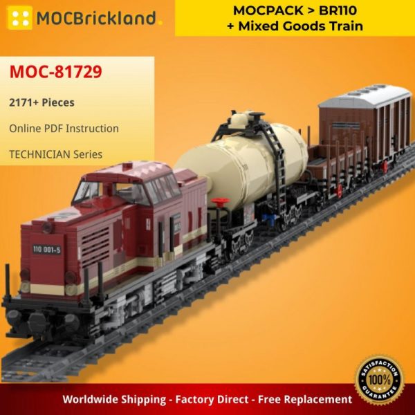 MOCBRICKLAND MOC-81729 MOCPACK > BR110 + Mixed Goods Train