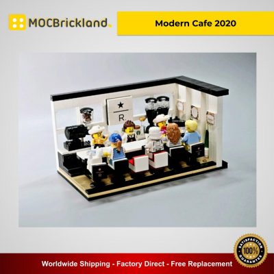 Modern Cafe 2020 MOC 45635 Modular Building Designed By Ohsojang With 2803 Pieces
