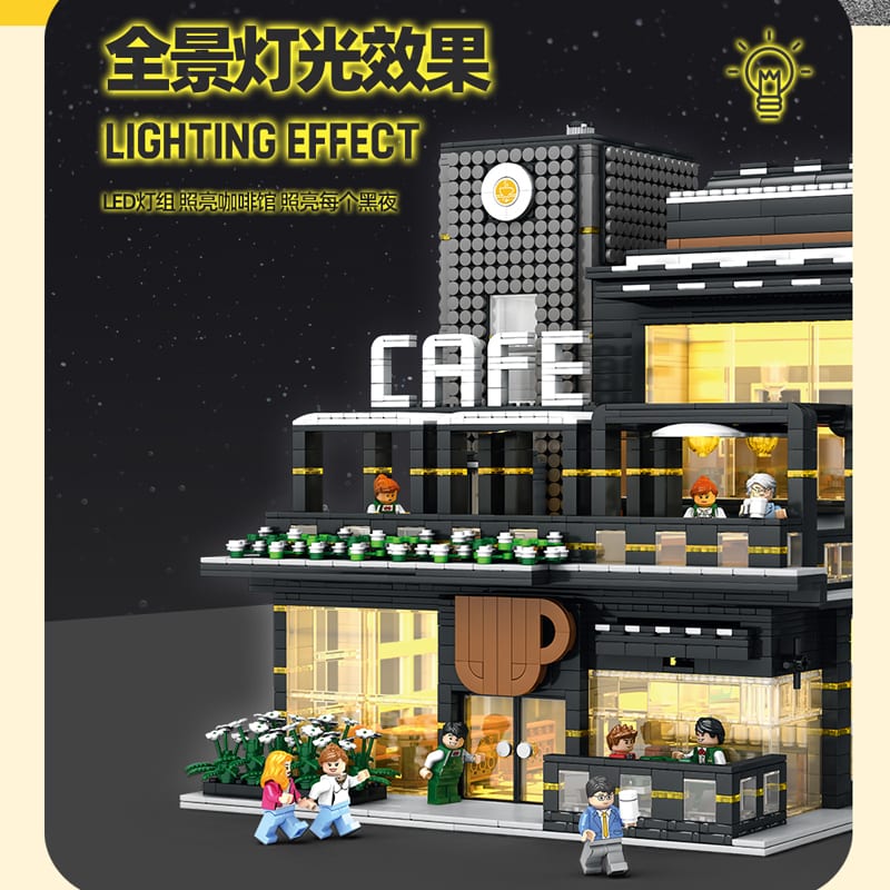 MODULAR BUILDING JUHANG 86007 Corner Cafe with Light Modular Building