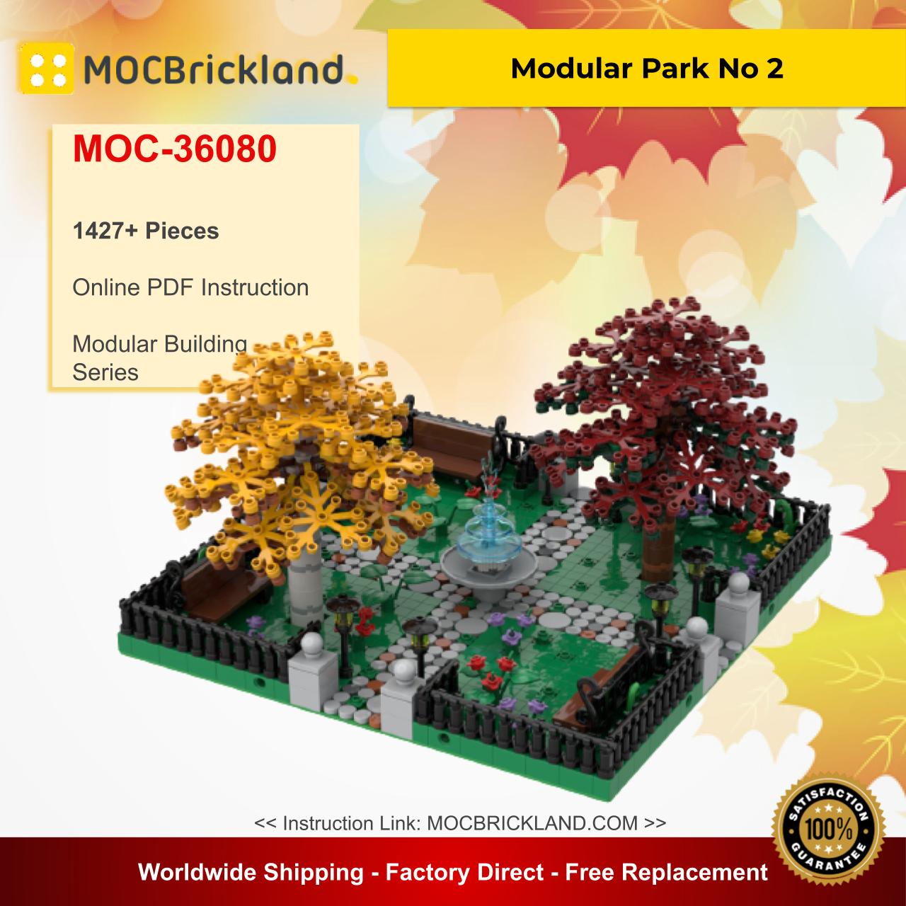 4 Sides Connection Good Quality Bricks Building Block MOC-36080 Modular Park #2