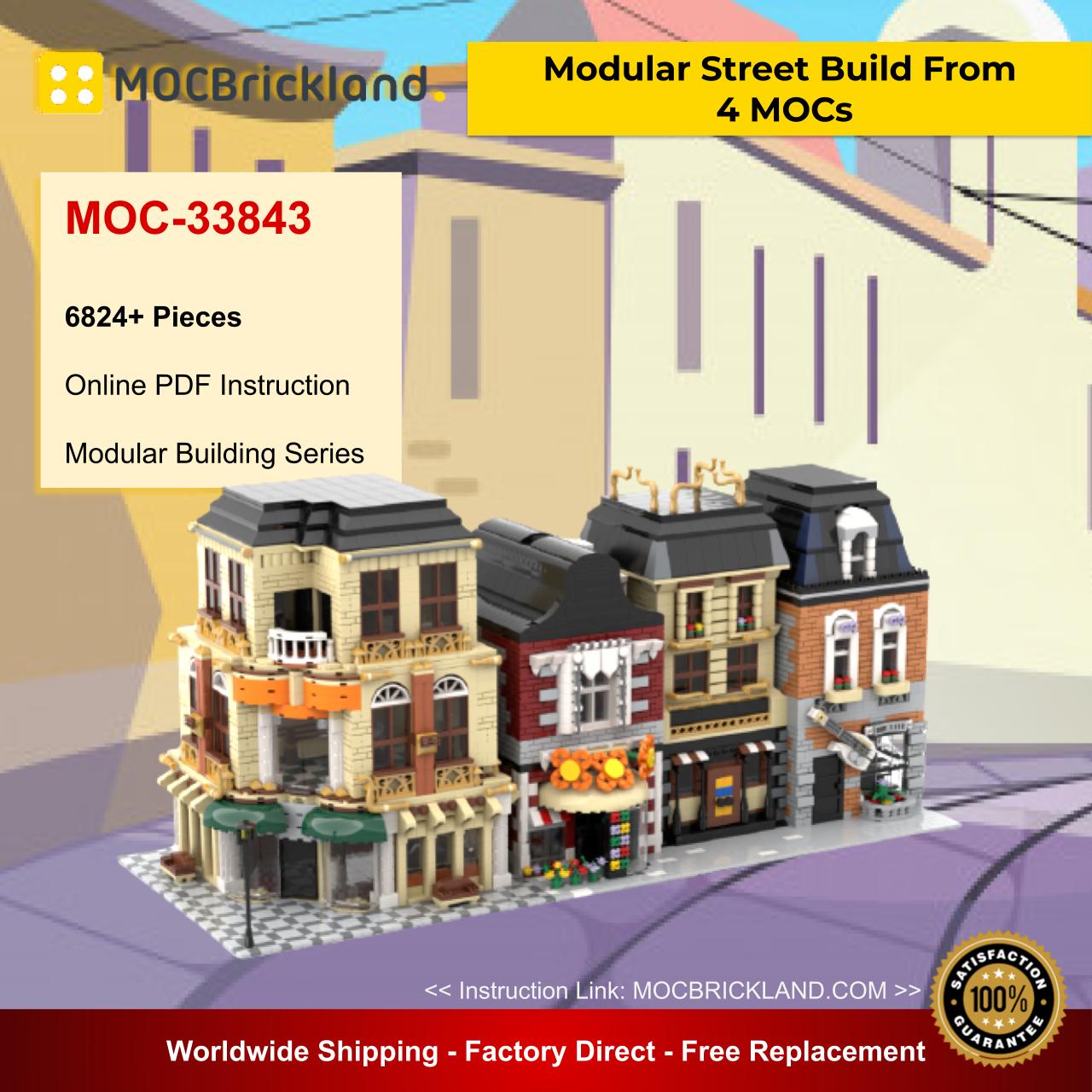 Modular Street Build From 4 MOCs MOC 33843 City Designed By Gabizon With 6824 Pieces