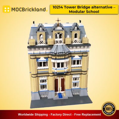 10214 Tower Bridge Alternative – Modular School Modular Building MOC-54840 with 2654 pieces