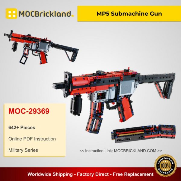 MP5 Submachine Gun MOC 29369 Military Designed By LForces With 642 Pieces