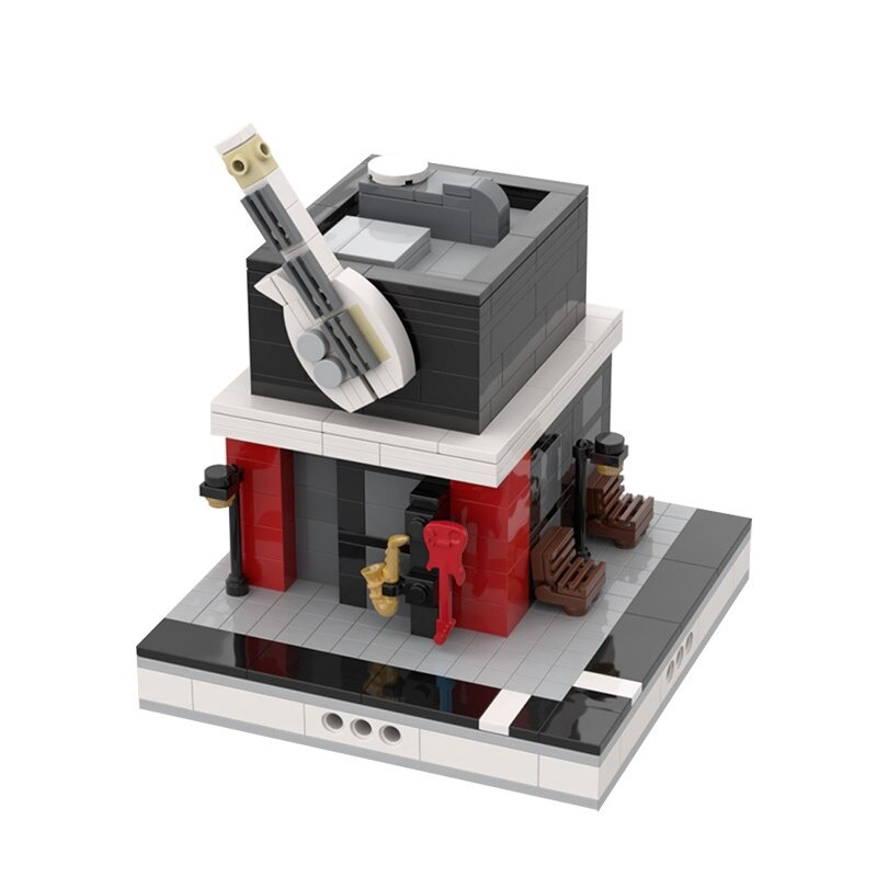 MOCBRICKLAND MOC-32493 Music Shop for a Modular City