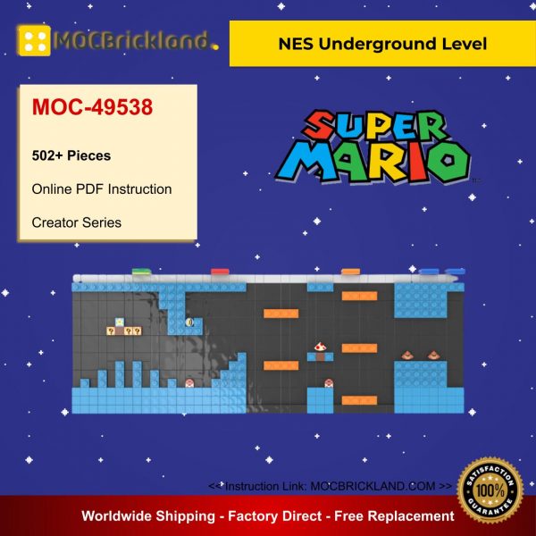 NES Underground Level MOC 49538 Creator Compatible With LEGO 71374 Designed By Enochgray