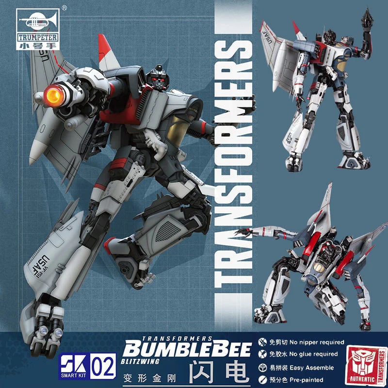 Transformers Bumblebee Decepticon Blitzwing TRUMPETER 08101 Movie With 70+ Pieces