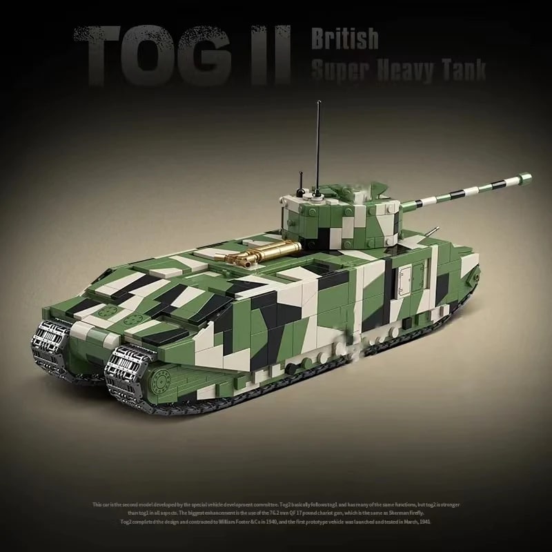 TOG II British Super Heavy Tank Quan Guan 100241 Military With 2288 Pieces