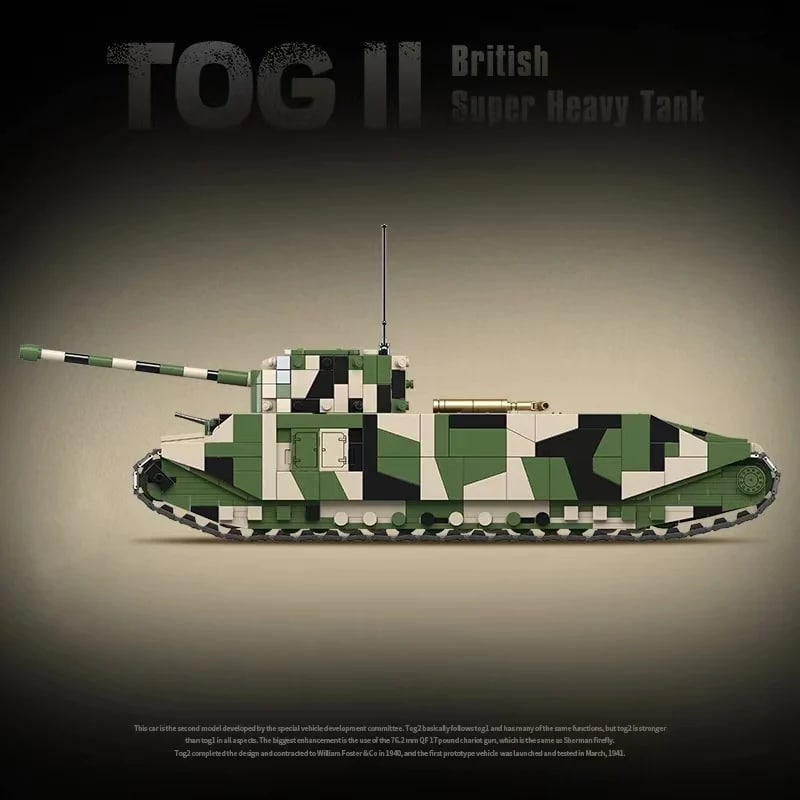 TOG II British Super Heavy Tank Quan Guan 100241 Military With 2288 Pieces  MOC Brick Land
