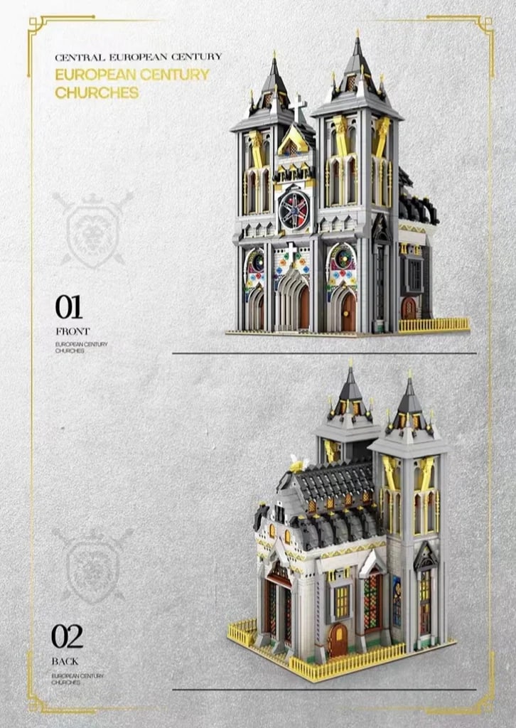 European Century Medieval Church Reobrix 66027 Modular Building With 3468 Pieces
