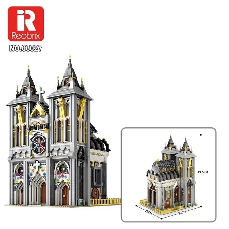 European Century Medieval Church Reobrix 66027 Modular Building With 3468 Pieces