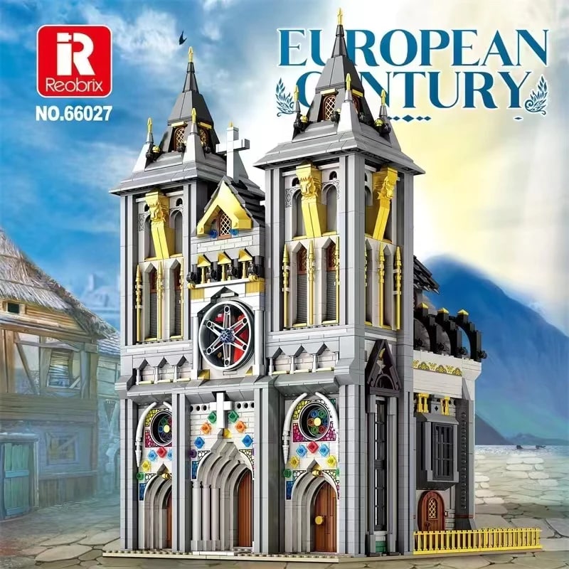 European Century Medieval Church Reobrix 66027 Modular Building With 3468 Pieces