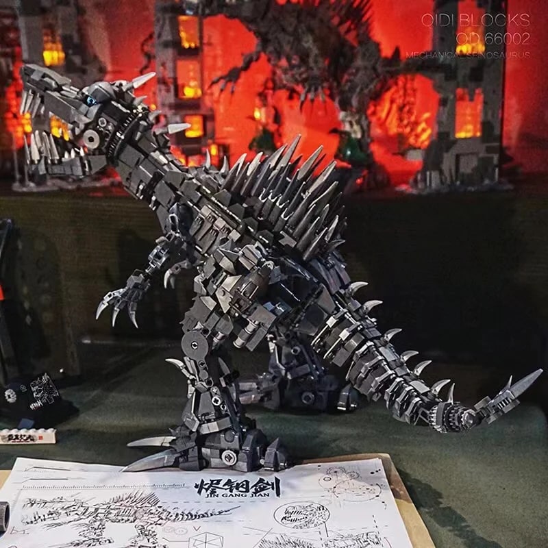 Mechanical Dinosaur Agility Model QD 66002 Movie With 1987 Pieces