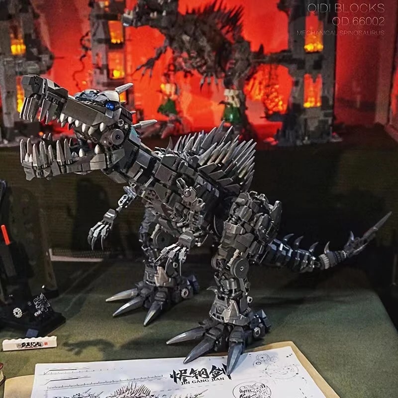 Mechanical Dinosaur Agility Model QD 66002 Movie With 1987 Pieces