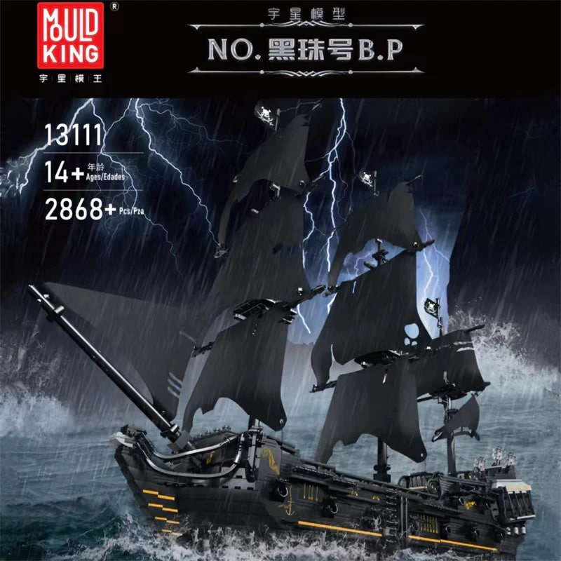 Black Pearl Mould King 13111 Creator With 2868 Pieces 