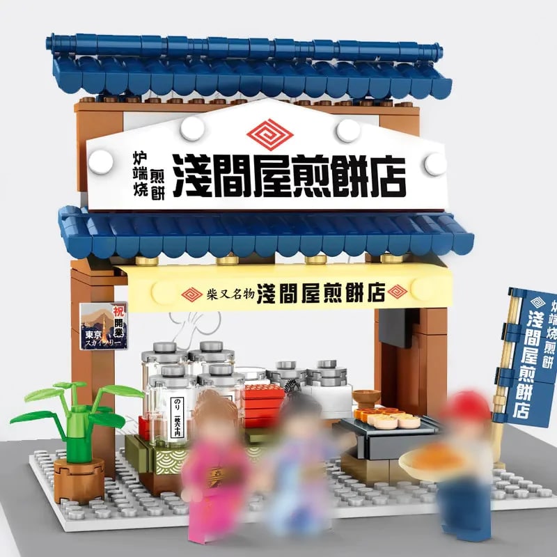 Japanese -Style Street View: Pancake Shop SEMBO 601074 Creator With 320 Pieces