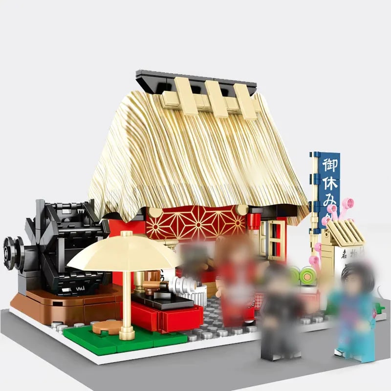 Japanese -Style Street View: Teahouse SEMBO 601071 Creator With 348 Pieces