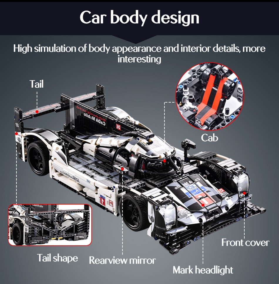 CADA C61016 Porsche 919 Hybrid Sports-car CADA C61016 Porsche 919 Hybrid Sports-Car