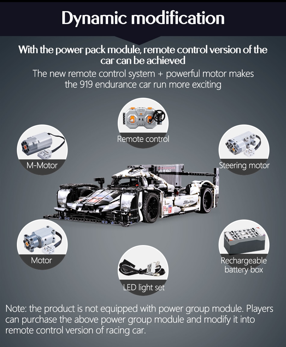 CADA C61016 Porsche 919 Hybrid Sports-car CADA C61016 Porsche 919 Hybrid Sports-Car