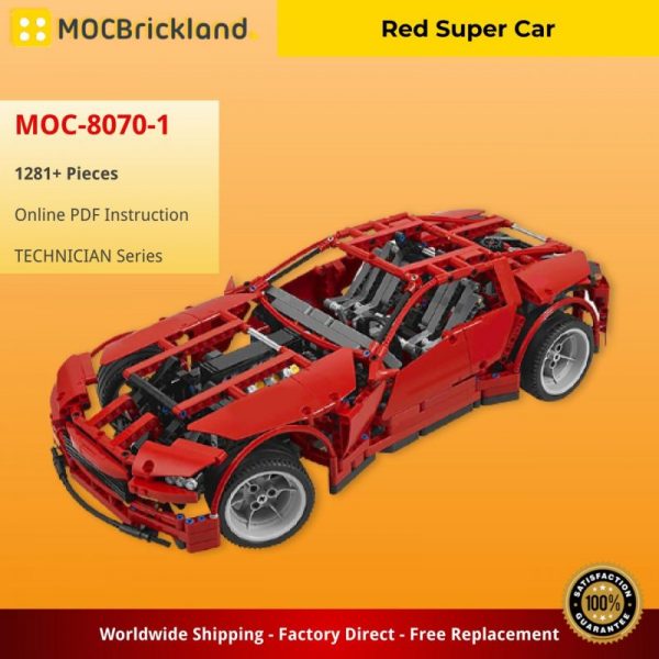 MOCBRICKLAND MOC-8070-1 Red Super Car