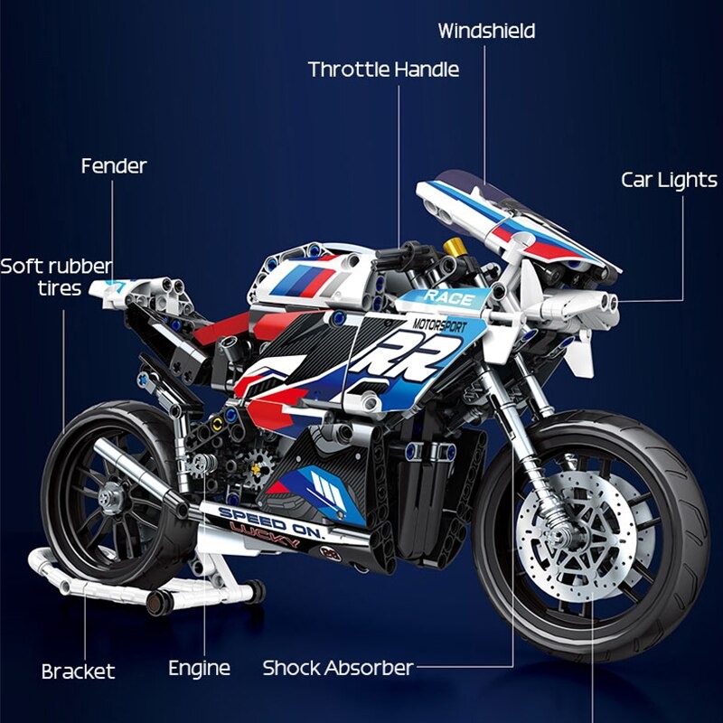 MOCBRICKLAND MOC-89703 RR Motor League Motorcycle