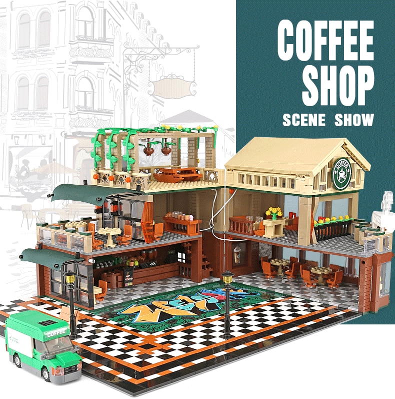 SEMBO 601093 Casual Coffee Shop with LED light