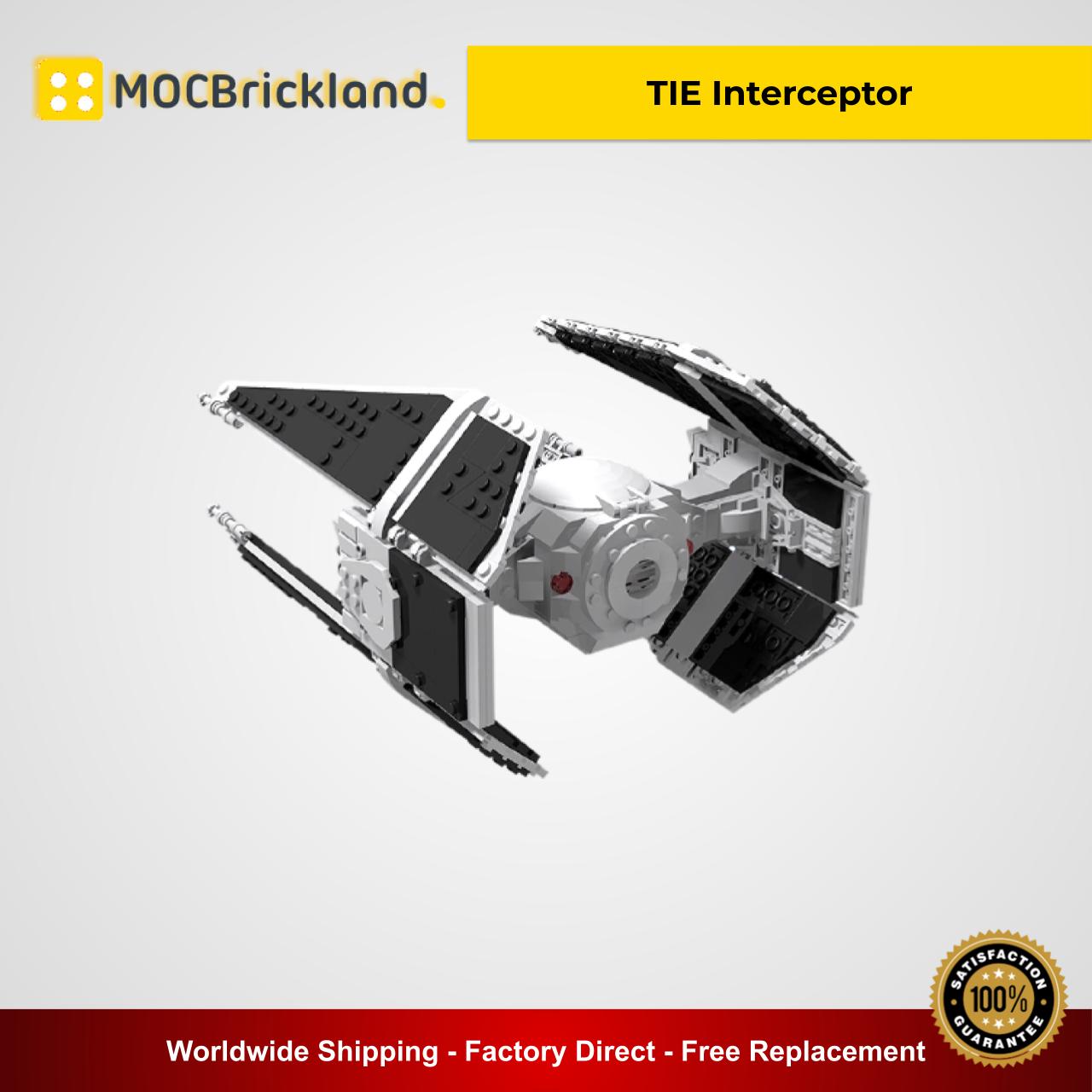 TIE Interceptor MOC 24236 Star Wars Designed By EDGE OF BRICKS With 683 Pieces