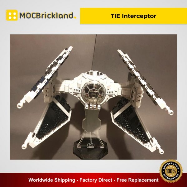 TIE Interceptor MOC 24236 Star Wars Designed By EDGE OF BRICKS With 683 Pieces