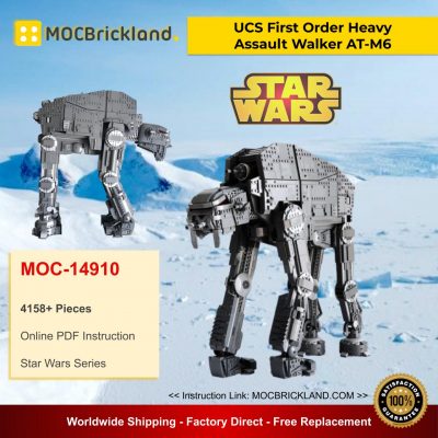 UCS First Order Heavy Assault Walker AT-M6 MOC 14910 Star Wars Designed By Edge Of Bricks With 4158 Pieces
