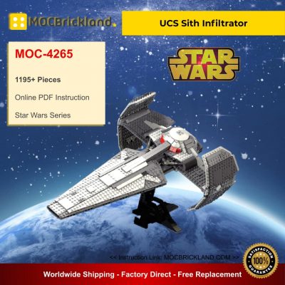 UCS Sith Infiltrator MOC 4265 Star Wars Designed By Aniomylone With 1195 Pieces
