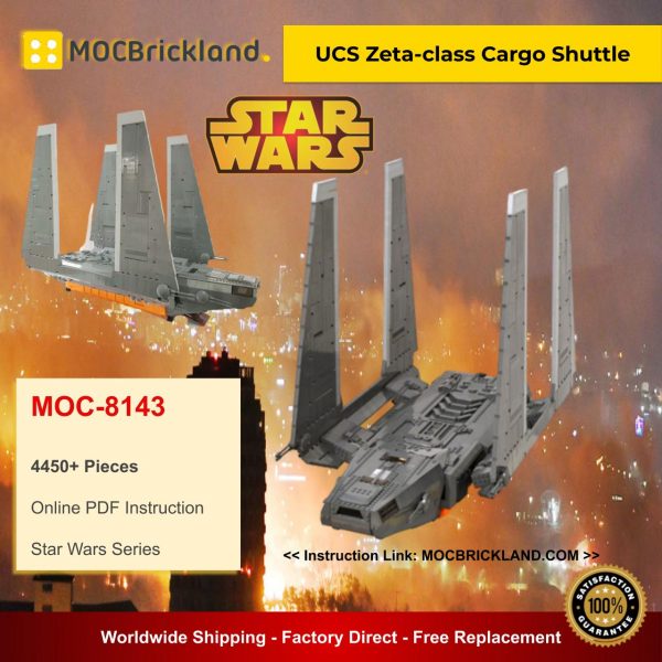 UCS Zeta-class Cargo Shuttle MOC 8143 Star Wars Designed By RenegadeClone With 4450 Pieces