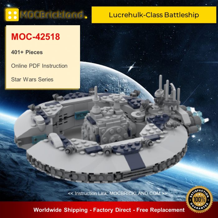 Star Wars MOC-42518 Lucrehulk-Class Battleship (Droid Control Ship) By Woxtrot MOCBRICKLAND