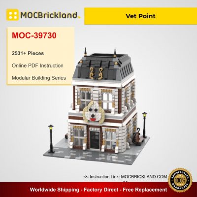 Vet Point MOC 39730 Modular Building Designed By Gabizon With 2531 Pieces