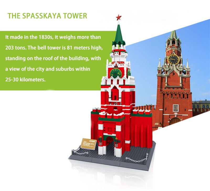 WANGE 8017 The Spasskaya Tower of Moscow Kremlin