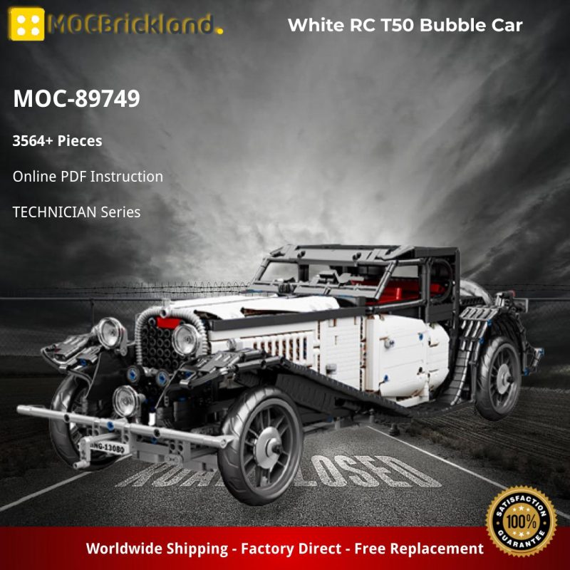 MOCBRICKLAND MOC-89749 White RC T50 Bubble Car