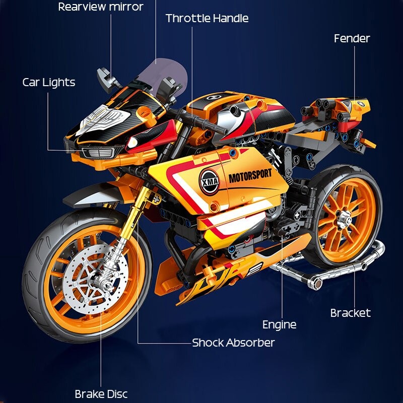 MOCBRICKLAND MOC-89702 XMA Motor League Motorcycle