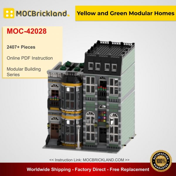 Yellow and Green Modular Homes MOC 42028 Modular Building Designed By Legosam36
