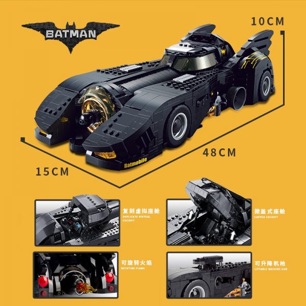 DECOOL 7144 The Ultimate Batmobile 1989 Technic MOC-15506 with 1741 pieces